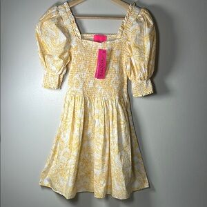 Lilly Pulitzer Yellow and White Floral Dress You Drive me Daisy NWT